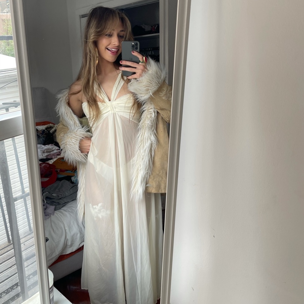 1960s sheer nightgown & peignoir set